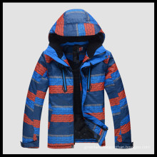 down feather men colorful ski jacket with hood